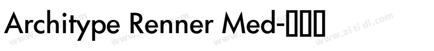 Architype Renner Med字体转换